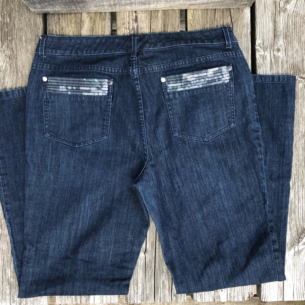 Motto Sequined Pocket Motto Bootcut Jeans SZ 12! EUC!